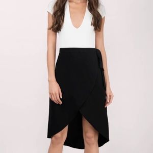 TOBI Camel Tulip Skirt with Tie